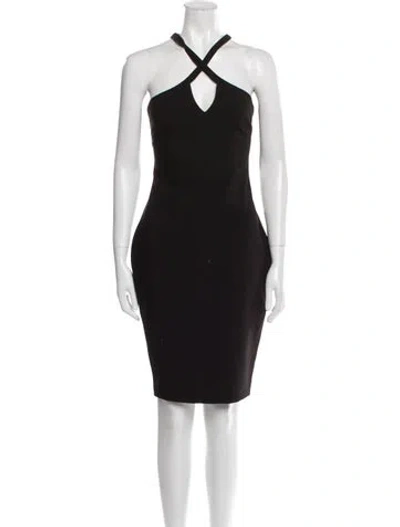 Pre-owned Likely Halterneck Knee-length Dress W/ Tags In Brown