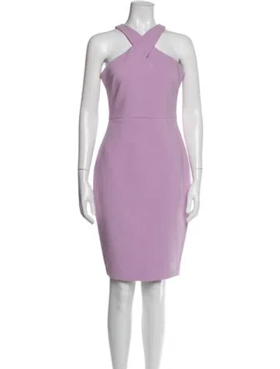 Pre-owned Likely Halterneck Knee-length Dress W/ Tags In Purple
