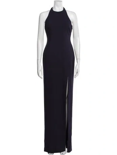 Pre-owned Likely Halterneck Long Dress In Blue