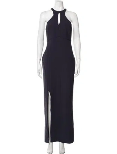 Pre-owned Likely Halterneck Long Dress In Blue