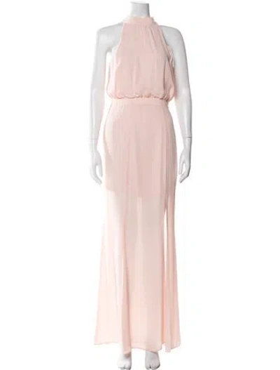 Pre-owned Likely Halterneck Long Dress In Pink