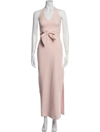Pre-owned Likely Halterneck Long Dress In Pink