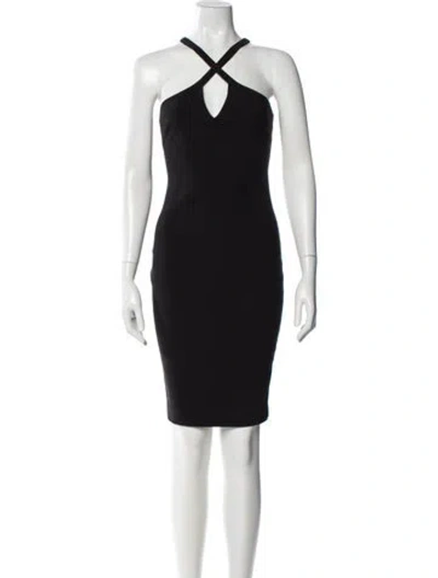 Pre-owned Likely Halterneck Mini Dress In Black