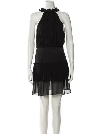 Pre-owned Likely Halterneck Mini Dress In Black