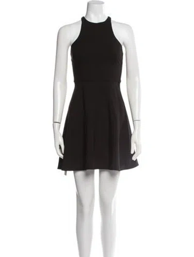 Pre-owned Likely Halterneck Mini Dress In Black
