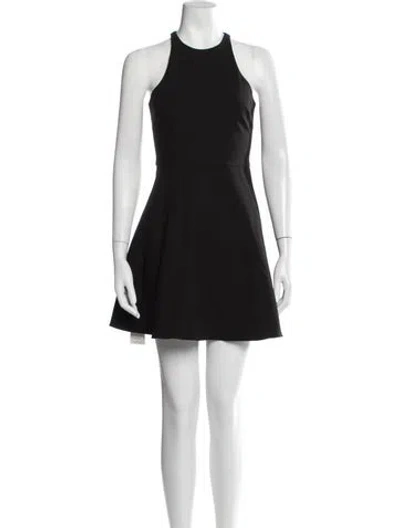 Pre-owned Likely Halterneck Mini Dress In Black