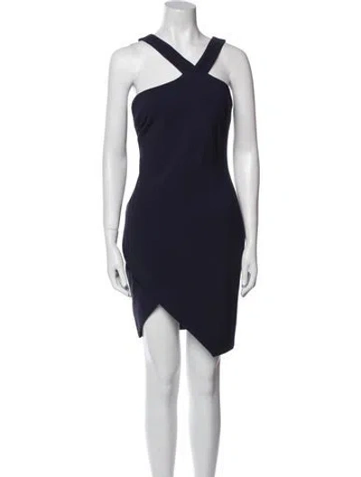 Pre-owned Likely Halterneck Mini Dress In Blue