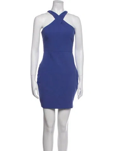 Pre-owned Likely Halterneck Mini Dress In Blue