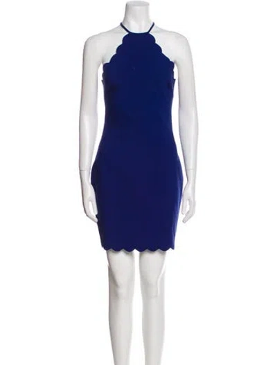 Pre-owned Likely Halterneck Mini Dress In Blue