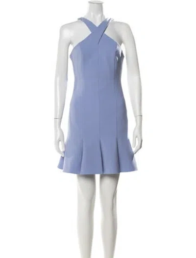 Pre-owned Likely Halterneck Mini Dress In Blue