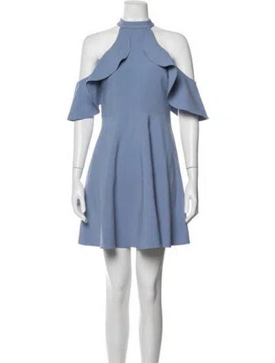 Pre-owned Likely Halterneck Mini Dress In Blue