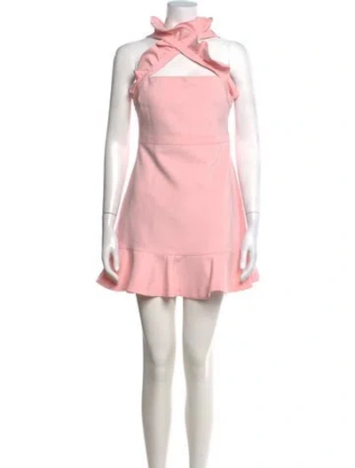 Pre-owned Likely Halterneck Mini Dress In Pink
