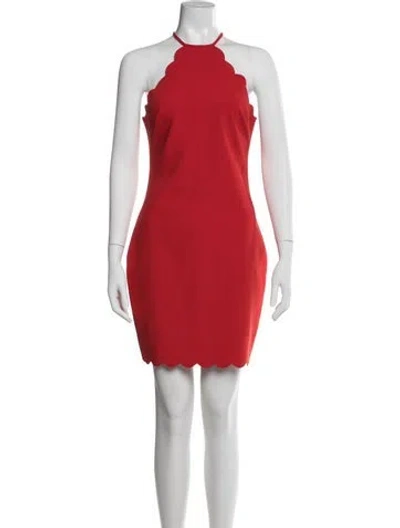 Pre-owned Likely Halterneck Mini Dress In Red