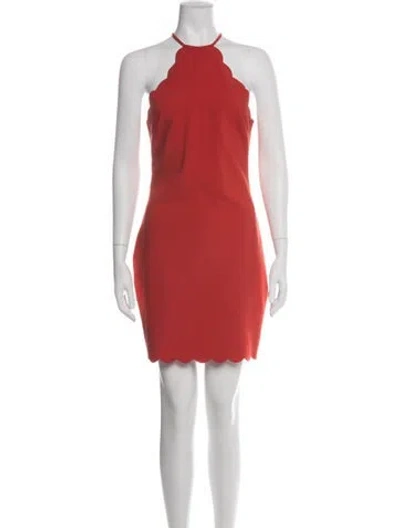 Pre-owned Likely Halterneck Mini Dress In Red