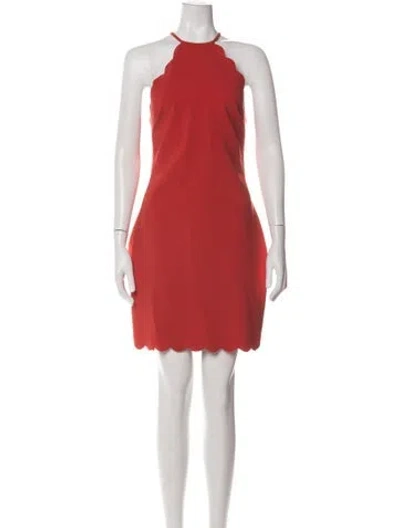 Pre-owned Likely Halterneck Mini Dress In Red