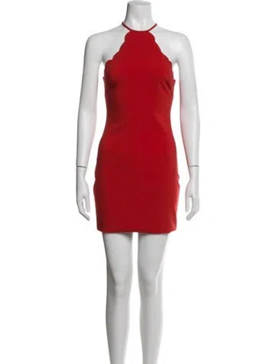 Pre-owned Likely Halterneck Mini Dress In Red