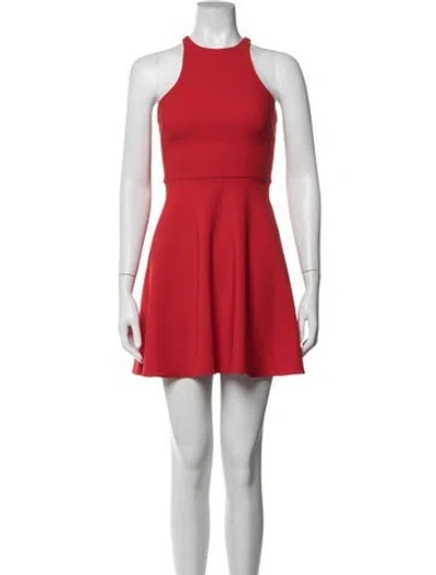 Pre-owned Likely Halterneck Mini Dress In Red