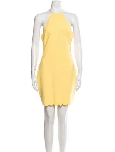 Pre-owned Likely Halterneck Mini Dress In Yellow