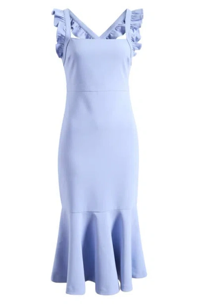 Likely Hara Ruffle Strap Midi Dress In Lavender Luster