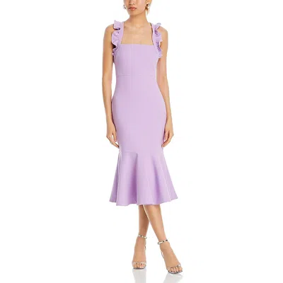 Likely Hara Womens Cut-out Back Midi Cocktail And Party Dress In Sheer Lilac