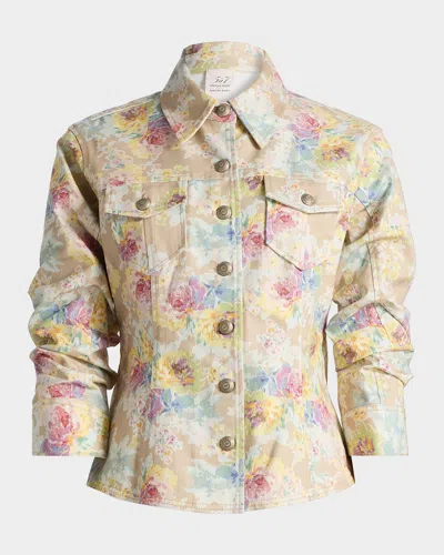 Likely Ikat Bouquet Canyon Floral Denim Jacket In Multi