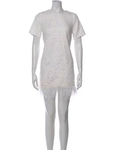 Pre-owned Likely Lace Pattern Mini Dress In Gray