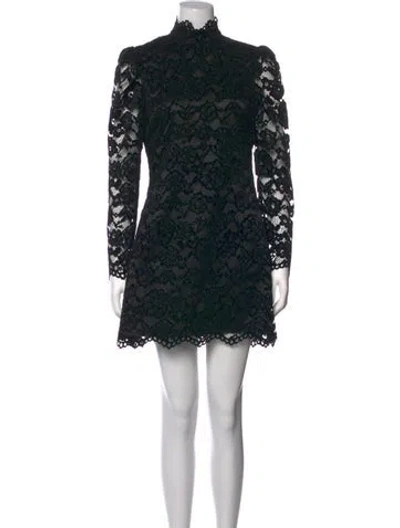 Pre-owned Likely Lace Pattern Mini Dress W/ Tags In Black