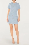 Likely Lenetta Embellished Tweed Minidress In Blue