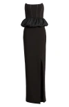 Likely Liana Peplum Gown In Black