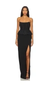 Likely Liana Peplum Gown In Black