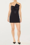 Likely Liora Rhinestone & Bow Detail Cocktail Minidress In Black