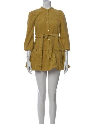 Pre-owned Likely Mini Dress In Yellow
