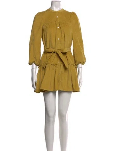 Pre-owned Likely Mini Dress In Yellow