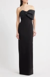 Likely Minka Strapless Column Gown In Black
