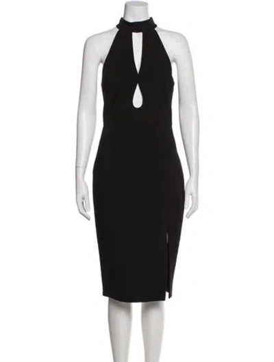Pre-owned Likely Mock Neck Knee-length Dress In Black