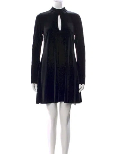 Pre-owned Likely Mock Neck Mini Dress In Black