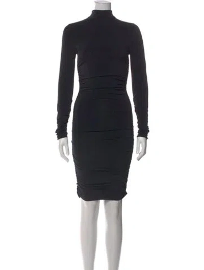 Pre-owned Likely Mock Neck Mini Dress In Black