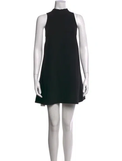 Pre-owned Likely Mock Neck Mini Dress In Black