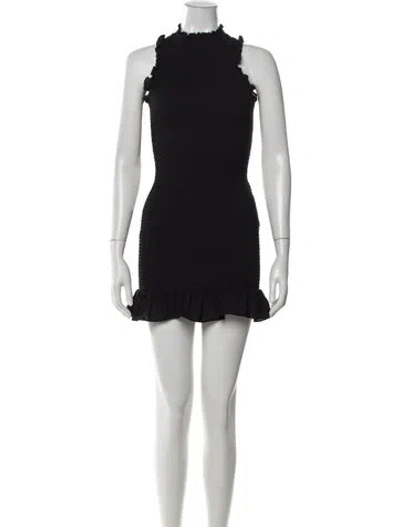 Pre-owned Likely Mock Neck Mini Dress In Black