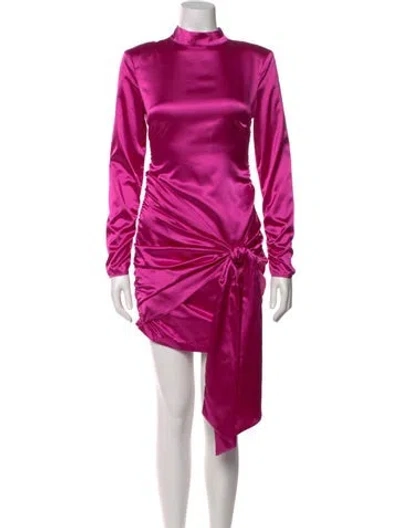 Pre-owned Likely Mock Neck Mini Dress In Pink