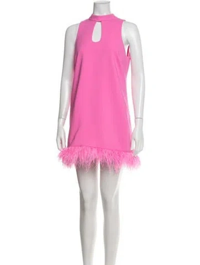 Pre-owned Likely Mock Neck Mini Dress In Pink