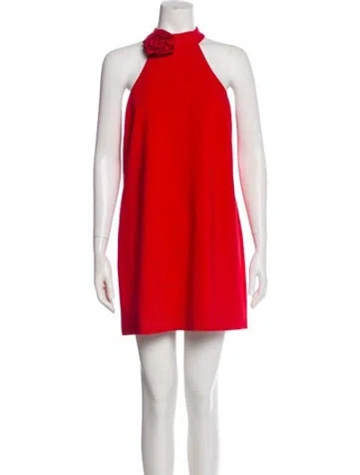 Pre-owned Likely Mock Neck Mini Dress In Red