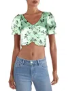 Likely Mona Womens Printed Ruched Top In Multi
