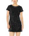 Likely Naomi Sequined Mini Dress In Black