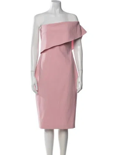 Pre-owned Likely Off-the-shoulder Knee-length Dress In Pink