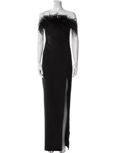 Pre-owned Likely Off-the-shoulder Long Dress In Black