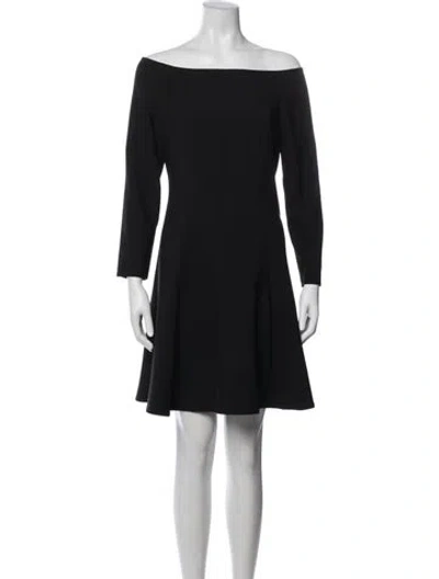 Pre-owned Likely Off-the-shoulder Mini Dress In Black