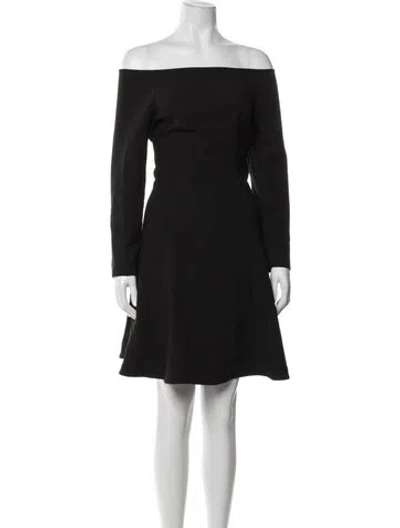 Pre-owned Likely Off-the-shoulder Mini Dress In Black