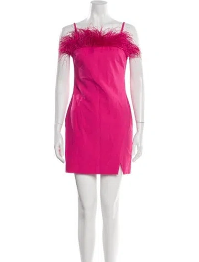 Pre-owned Likely Off-the-shoulder Mini Dress In Pink