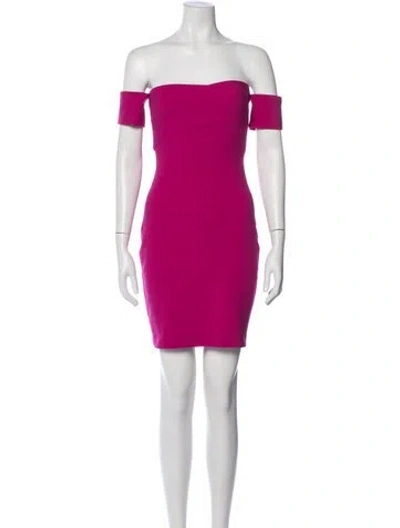 Pre-owned Likely Off-the-shoulder Mini Dress In Pink